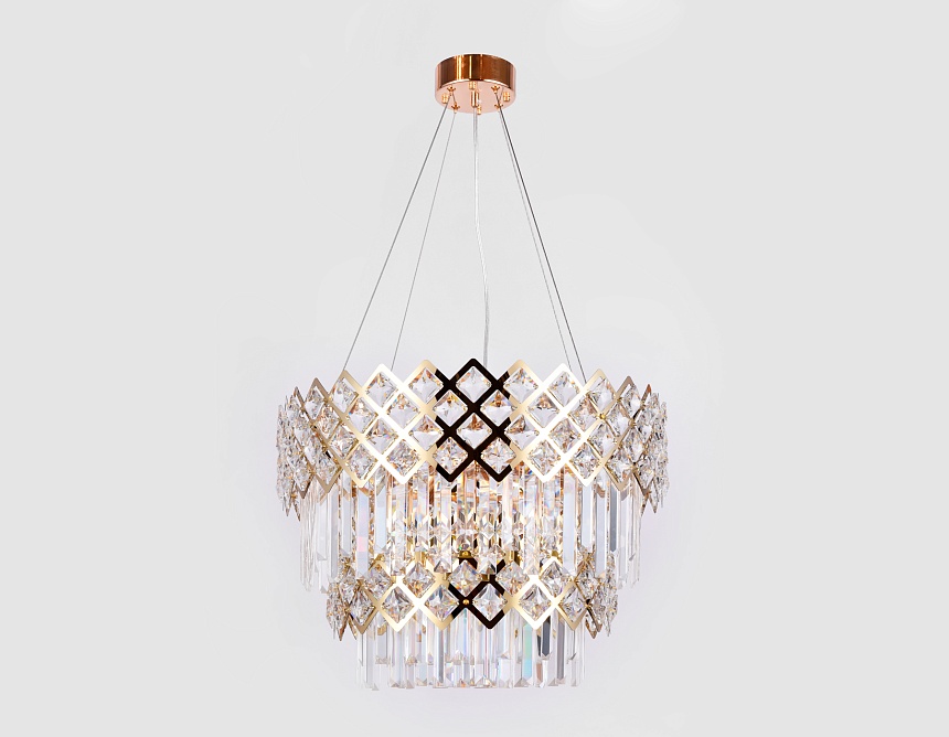 TR5275/8 GD/CL золото/прозрачный E14/8 max 40W D520*880