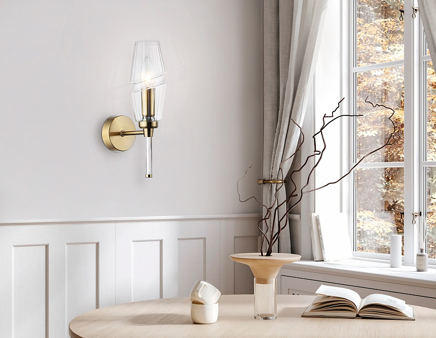 LH55204 BS/CL латунь/прозрачный E14 max 40W 150*80*280