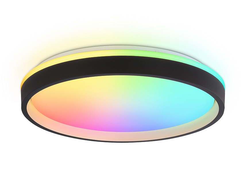 FZ610 BK/GD черный/золото IP20 66W 3000K-6500K+RGB D490*85 (ПДУ ИК)