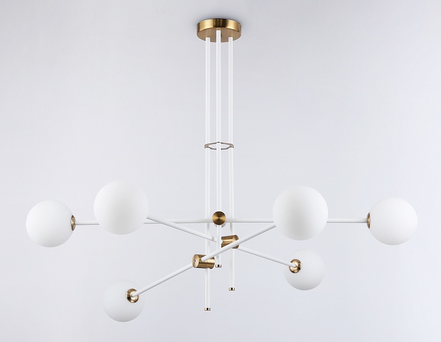 TR2521/6 WH/BS белый/латунь G9/6 max 10W D970*750