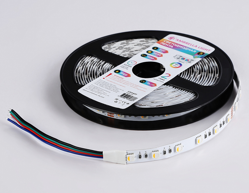 GS4402 5050 60Led /10W m/ 24V IP20 RGBW+4500K/ 5000*10*1.87mm (5 конт.) GS4402 5050 60Led /10W m/ 24V IP20 RGBW+4500K/ 5000*10*1.87mm (5 конт.)