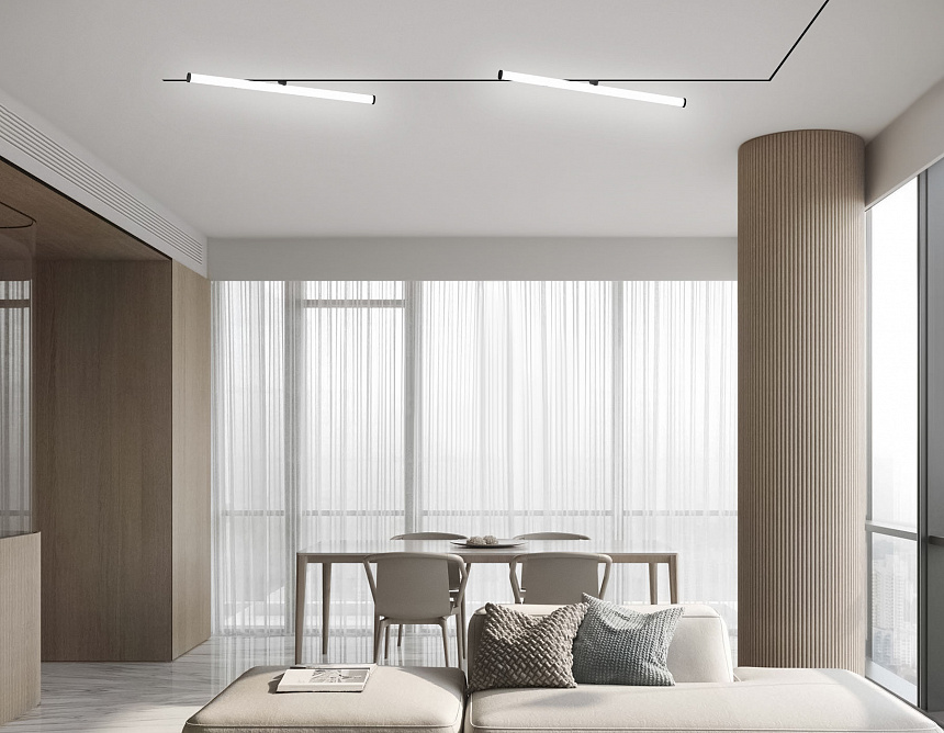 GL2375 BK черный IP20 20W 3CCT 3000/4200/6400K 48V 600*25*73