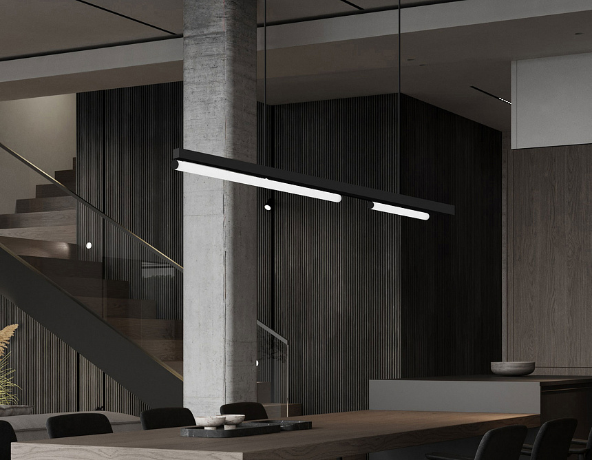 GL2380 BK черный IP20 30W 3CCT 3000/4200/6400K 48V 900*25*73