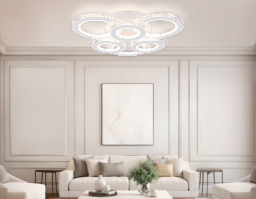 FA8872/3+3 WH белый 3000K-6400K 63W 550*510*125 (ПДУ ИК) FA8872/3+3 WH белый 3000K-6400K 63W 550*510*125 (ПДУ ИК)
