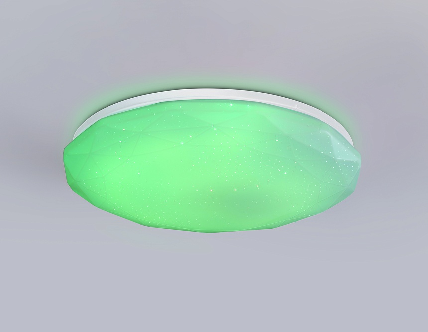 FZ417 WH белый IP20 46W 3000K-6500K+RGB D380*60 (ПДУ ИК)