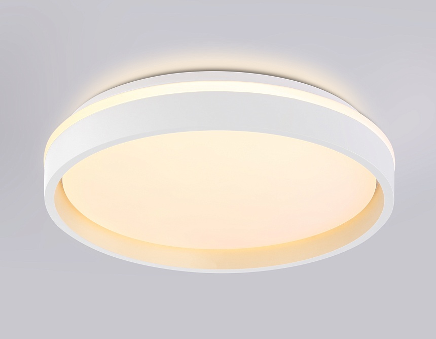 FZ601 WH/GD белый/золото IP20 46W 3000K-6500K+RGB D390*80 (ПДУ ИК)