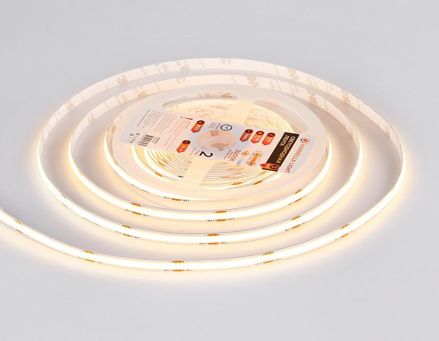 GS4701 COB 480Led/ 12W m/ 24V IP20 3000K/ 5000*8*1.54mm (2 конт.) GS4701 COB 480Led/ 12W m/ 24V IP20 3000K/ 5000*8*1.54mm (2 конт.)