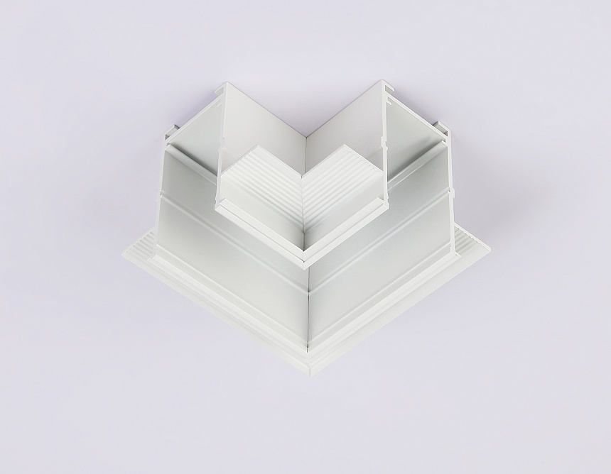 GL1039 WH белый коннектор угловой для встраиваемого магнитного шинопровода Magnetic 220V 80*80*47