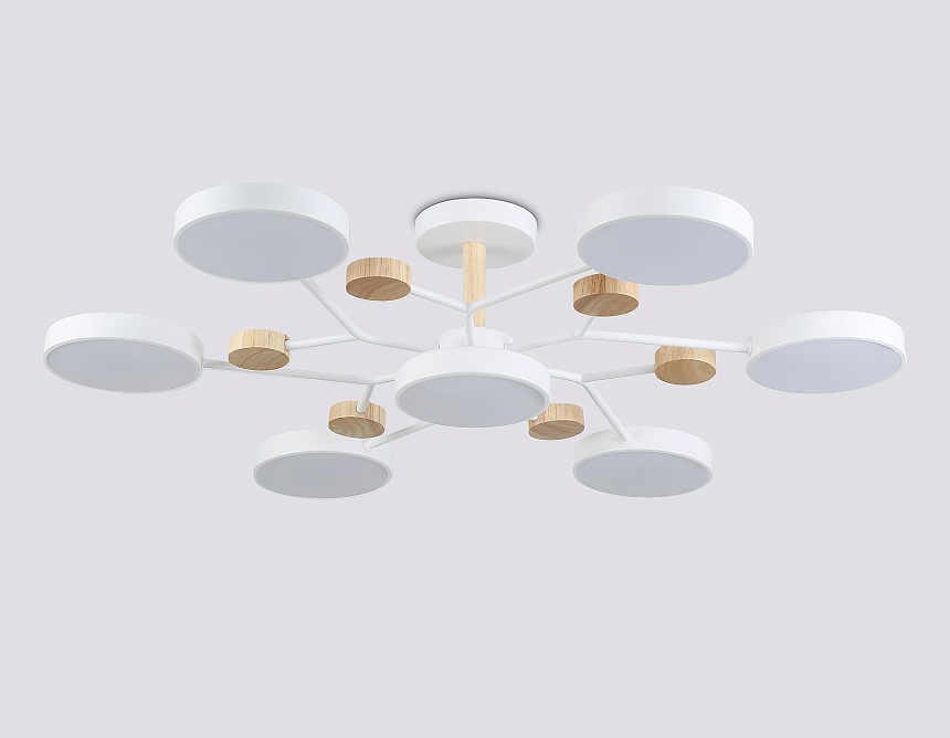 FL4864/7 WH/WD белый/дерево 126W 3000-6000K D830*190 (без ПДУ)