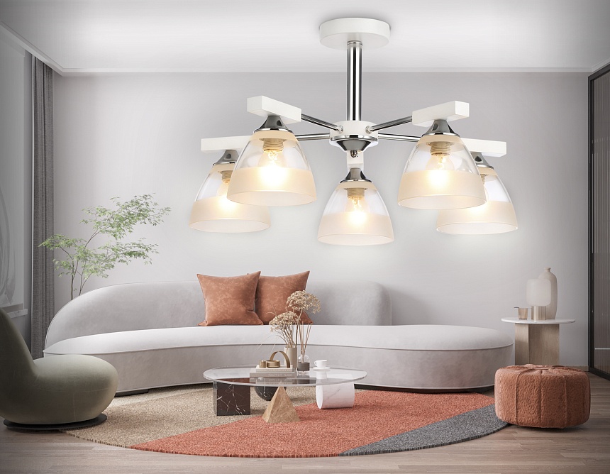 TR9093/5 WH/CH белый/хром E27*3 max 40W D570*270