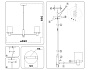 LH57041/6 BK/DBS/SM черный/темная латунь/дымчатый E14/6 max 40W D690*690