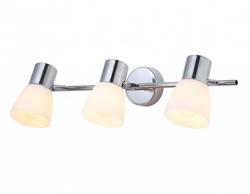 TR3965/3 CH/FR хром/белый матовый E27*3 max 40W 460*82*200 TR3965/3 CH/FR хром/белый матовый E27*3 max 40W 460*82*200