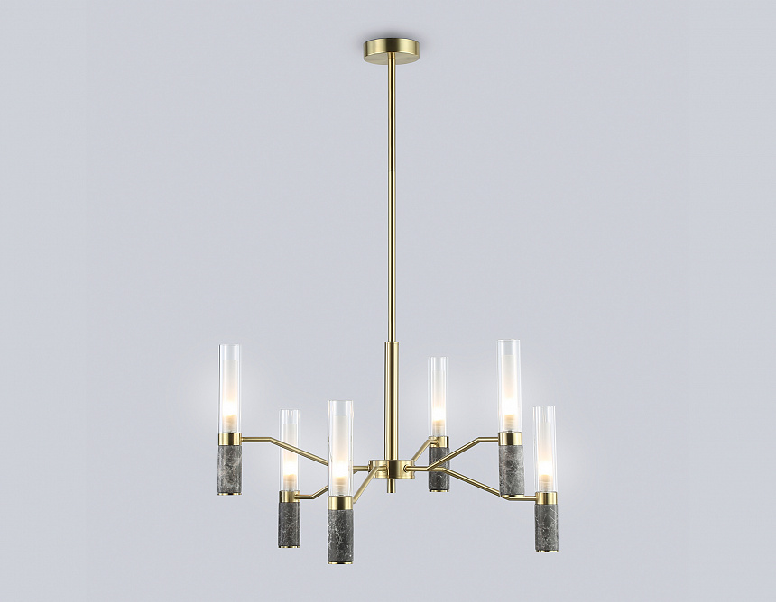 LH53353/6 GD/CL/WH золото/прозрачный/белый G9*6 max 40W D600*890