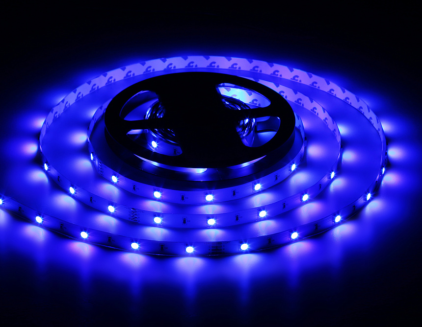 GS4301 5050 30Led/ 7.2W m/ 24V IP20 RGB/ 5000*10*1.87mm (4 конт.) GS4301 5050 30Led/ 7.2W m/ 24V IP20 RGB/ 5000*10*1.87mm (4 конт.)