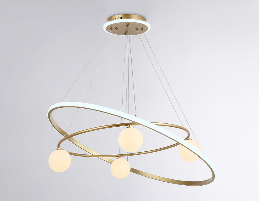 FL66328/1+4 GD золото 92W 3000K-6400K+G9/4 D800/600*1200 (ПДУ ИК)