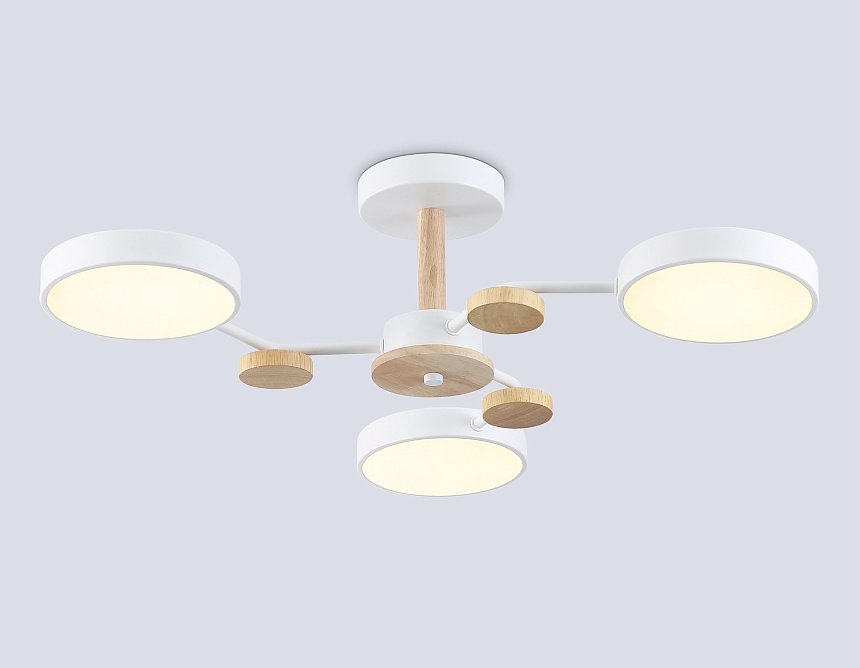 FL4855/3 WH/WD белый/дерево 54W 3000-6000K D660*170 (без ПДУ)