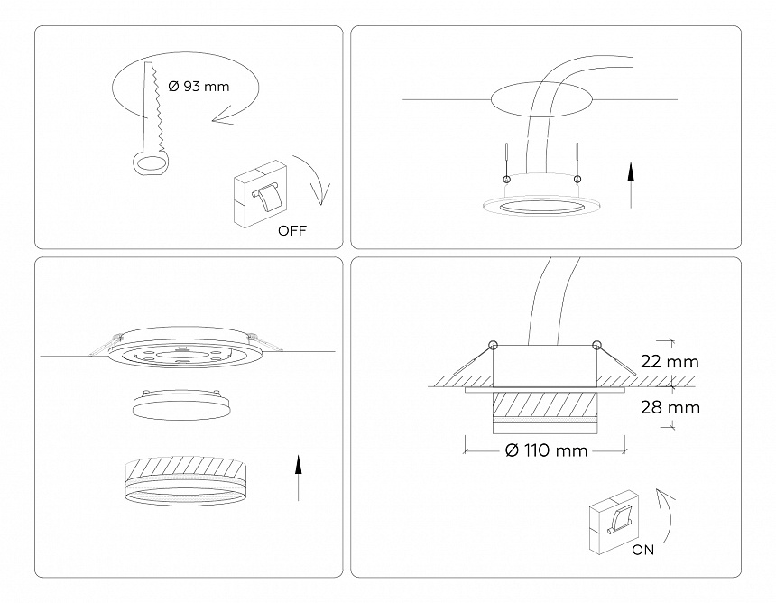 TN5219 BK черный GX53 D110*50