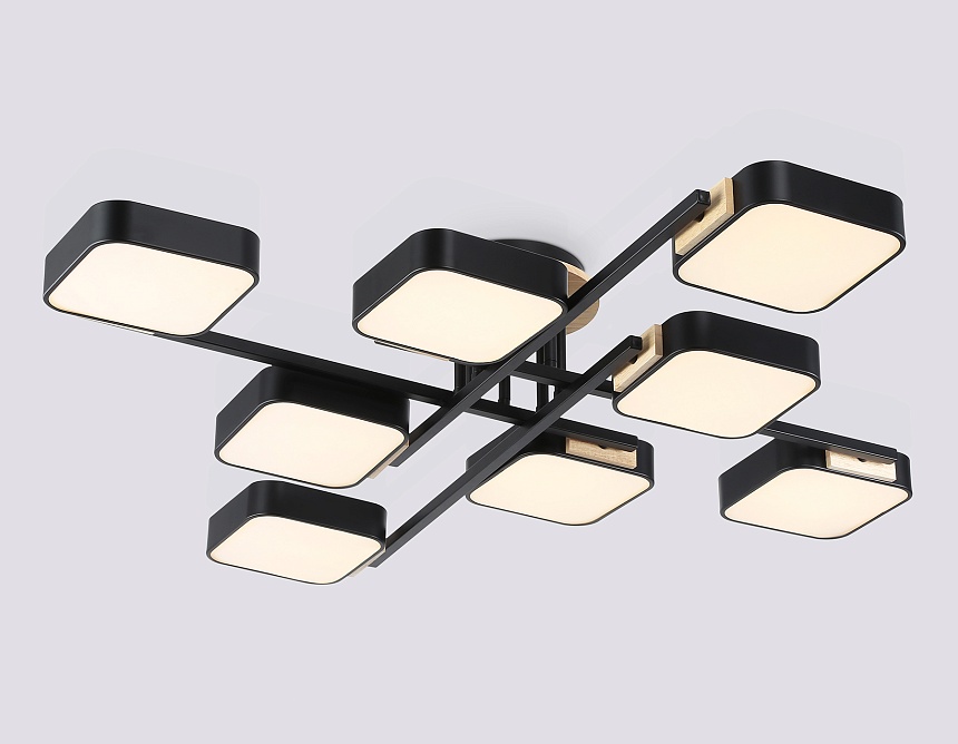 FL4890/8 BK/WD черный/дерево 144W 3000-6000K 960*960*160 (без ПДУ)