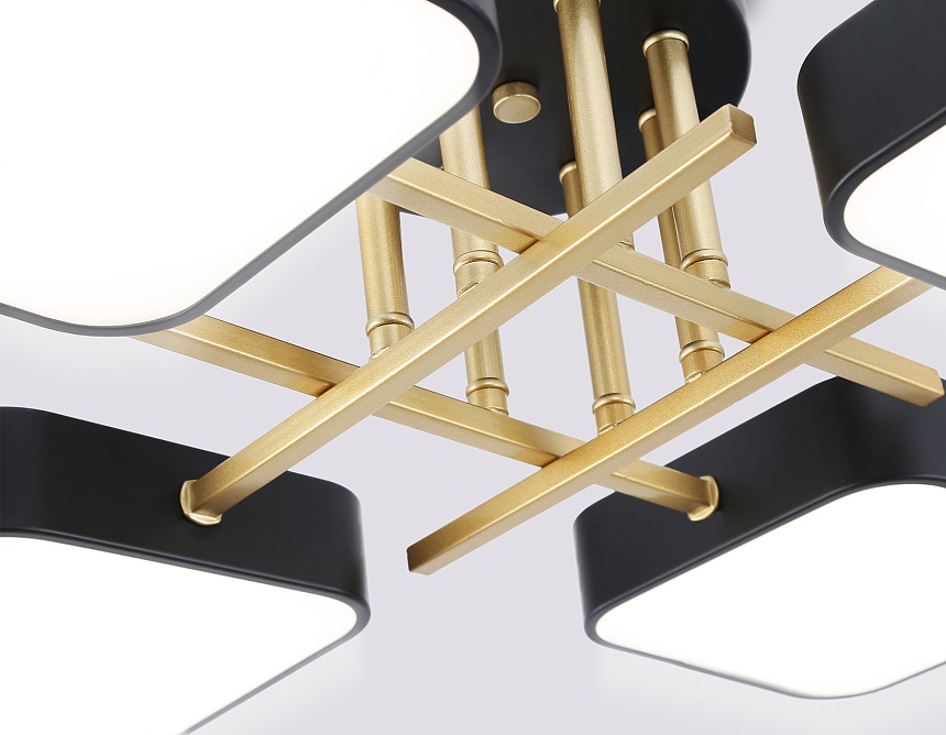 FL516343/4 BK/GD черный/золото 72W 3000-6000K 550*550*150 (без ПДУ)