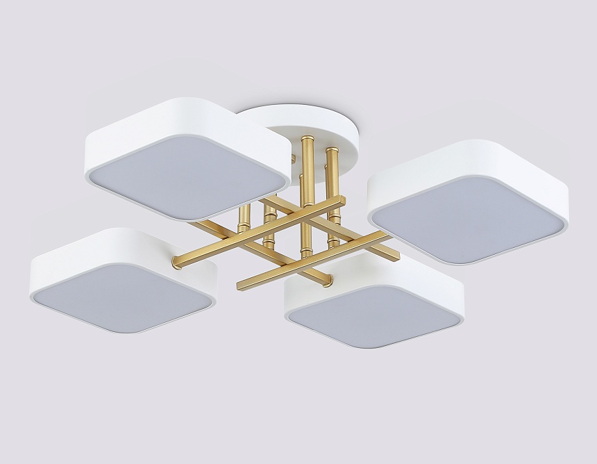 FL516341/4 WH/GD белый/золото 72W 3000-6000K 550*550*150 (без ПДУ)