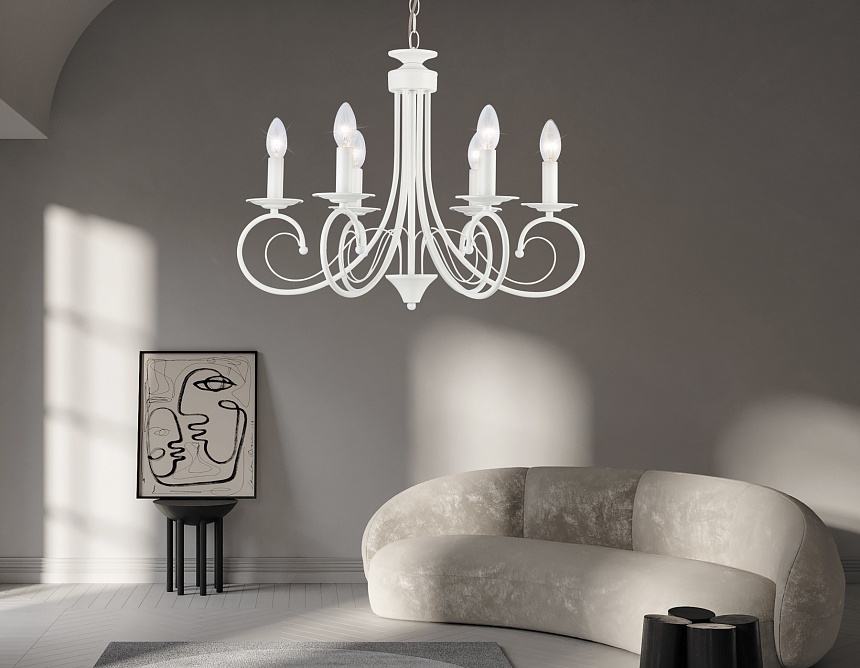 TR9611/6 WH белый E14/6 max 40W D560*650