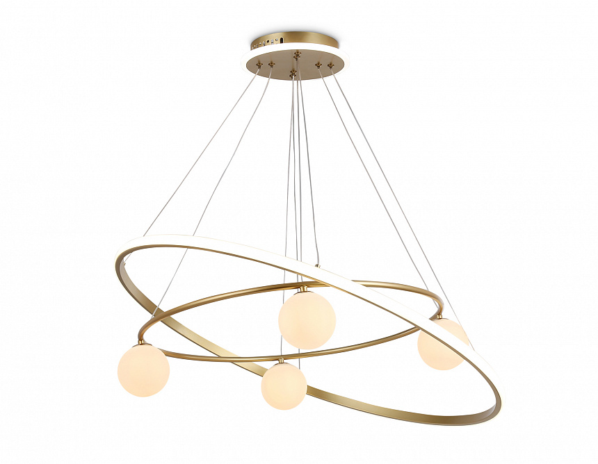 FL66328/1+4 GD золото 92W 3000K-6400K+G9/4 D800/600*1200 (ПДУ ИК)