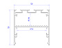 GP3100BK черный 2000*50*50