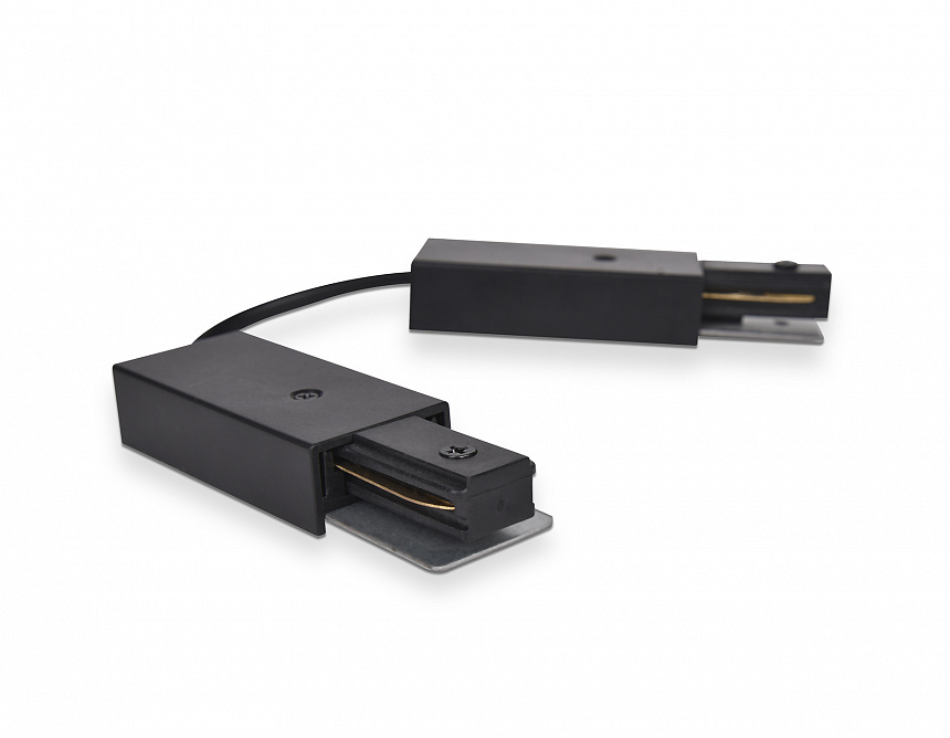 GL7088 BK черный коннектор гибкий однофазный для соединения трековых шинопроводов