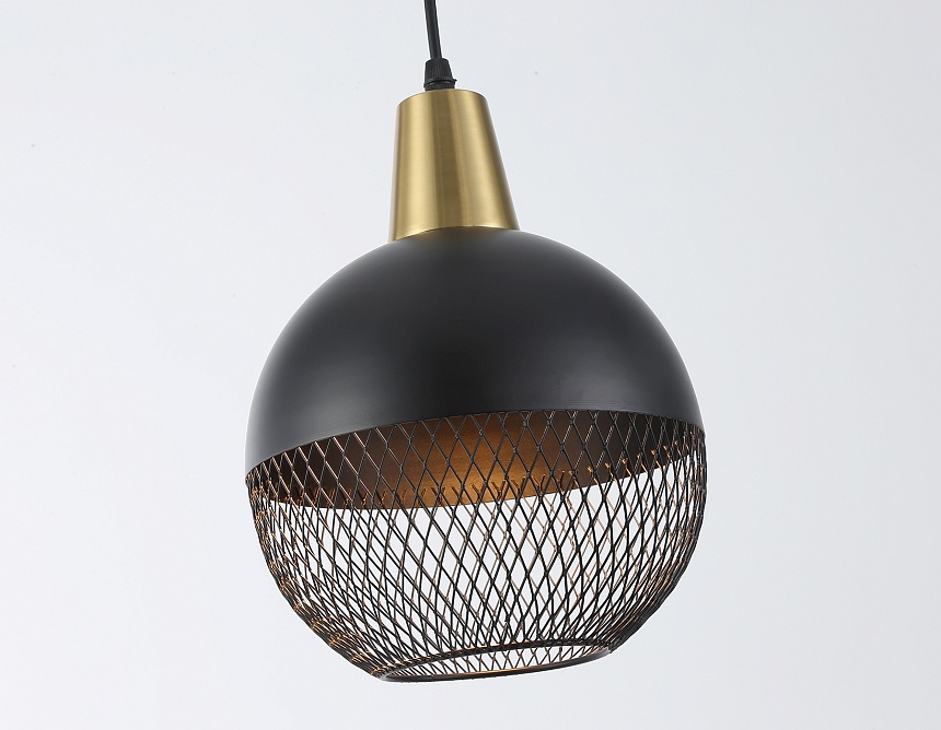 TR8504 BK/CP черный/медь E27 max 60W D200*1000