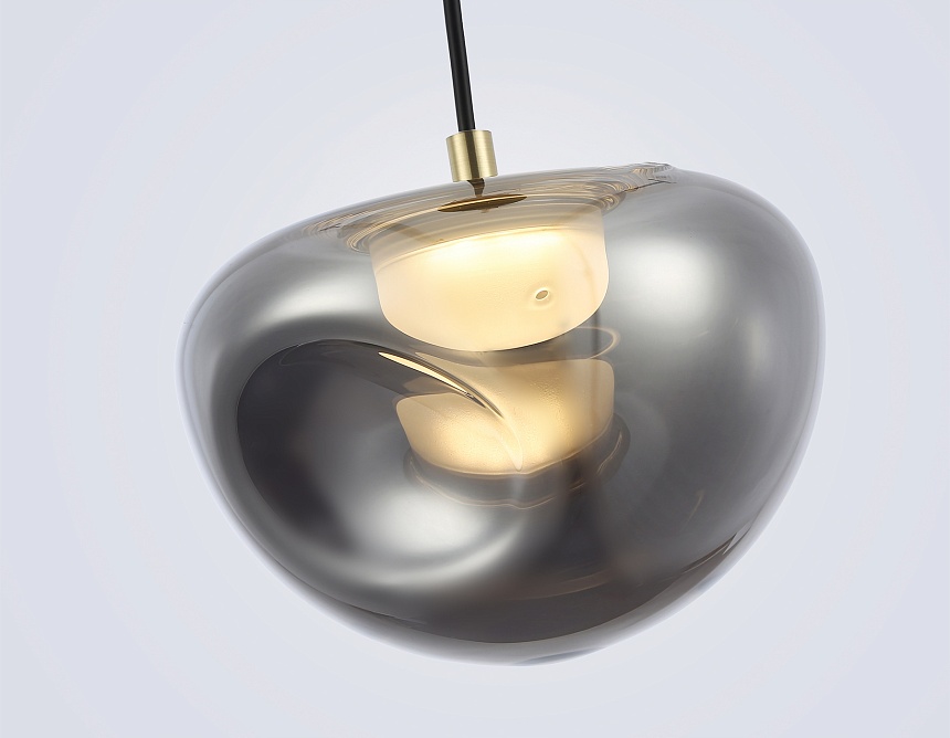 LH12001 BK/GD/SM черный/золото/дымчатый 6W 3000K D180*145