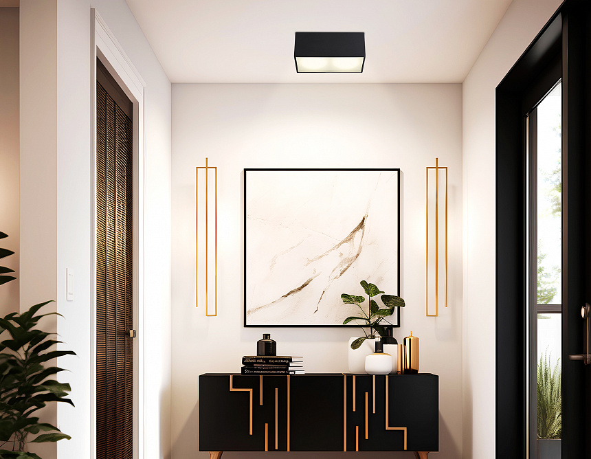 TN6535/2 BK черный IP44 GX53/2 200*100*80