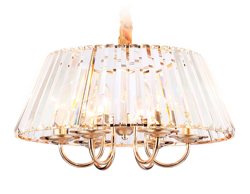 TR5039/6 GD/CL золото/прозрачный E14/6 max 40W D496*256