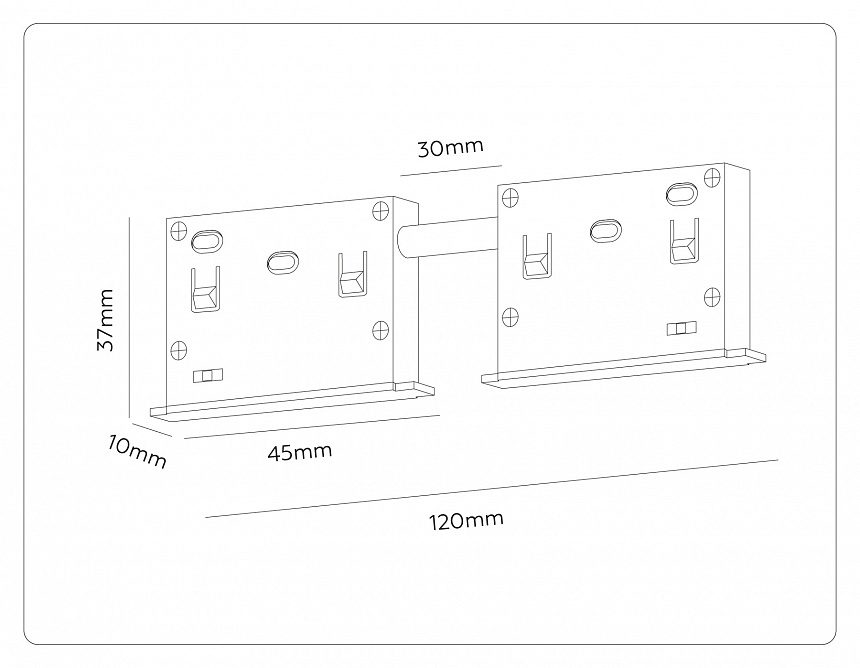 GL2030 BK черный IP20 48V 120*10*37