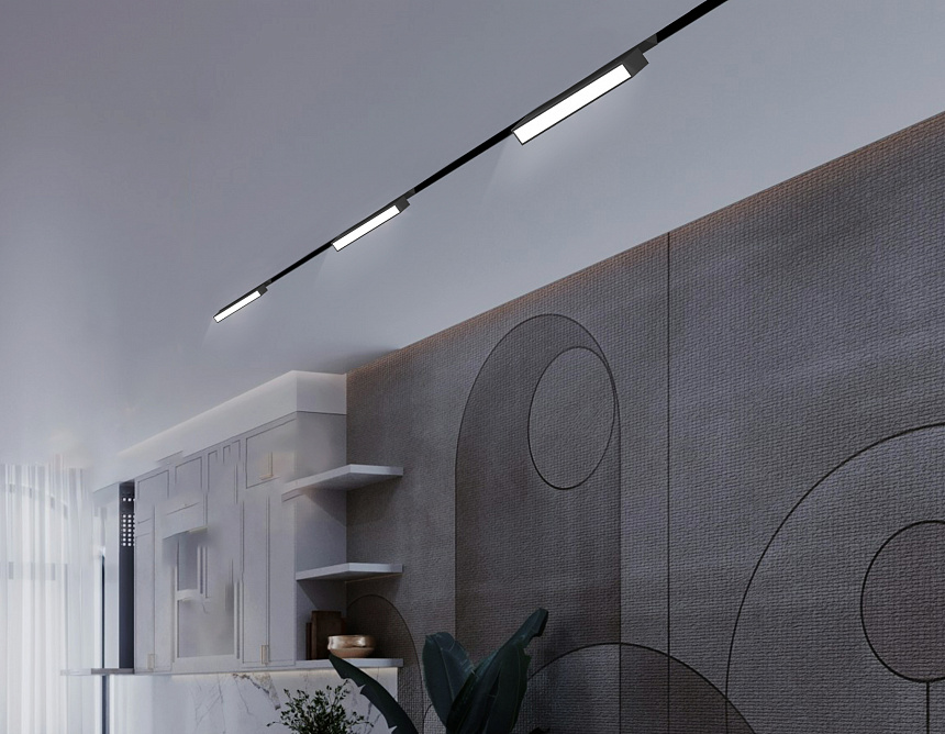 GL1322 BK черный IP20 12W 3000K-6400K 220V 120° 232*25*112 (Без ПДУ)