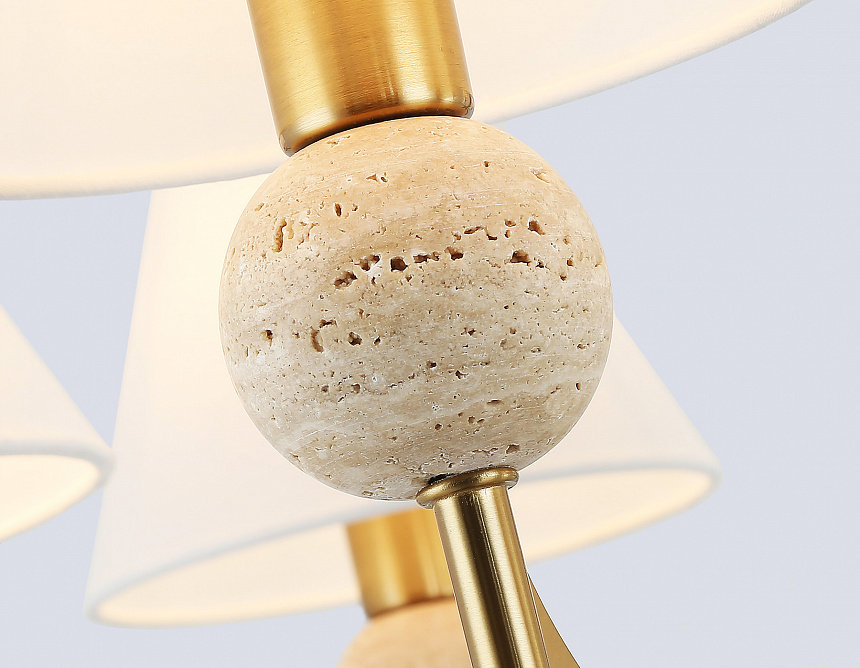 LH75162/7 BS/FR латунь/белый матовый E14*7 max 40W D890*580