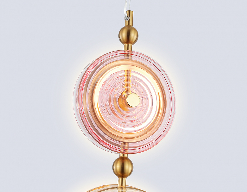 LH31129/2 BS/YL/PI латунь/желтый/розовый 15W 3000K 200*60*2000