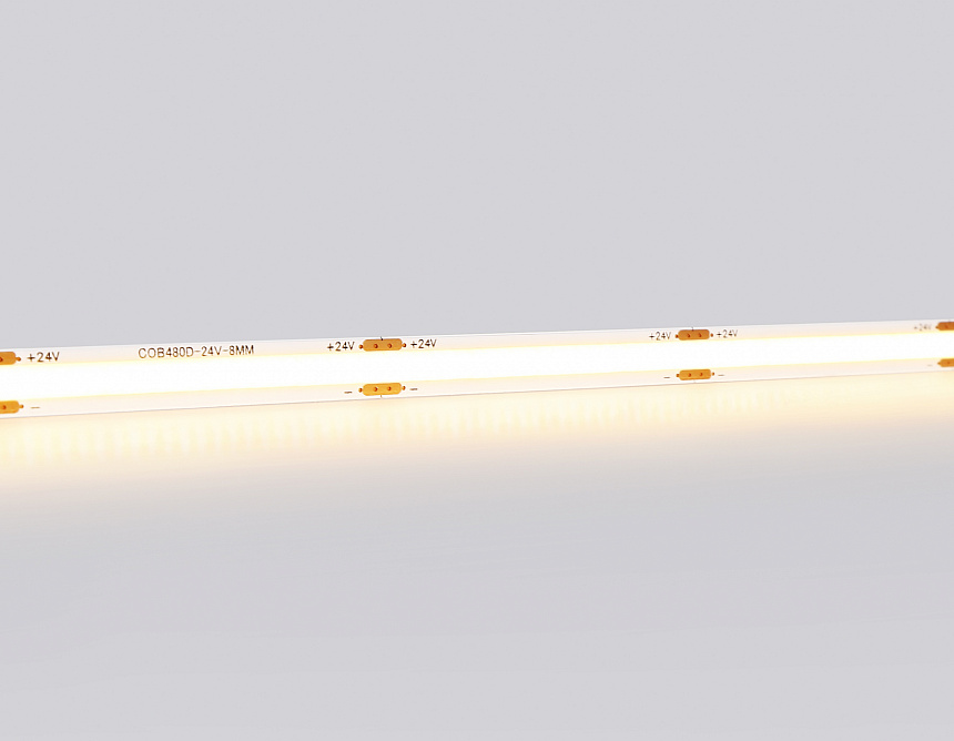 GS4701 COB 480Led/ 12W m/ 24V IP20 3000K/ 5000*8*1.54mm (2 конт.) GS4701 COB 480Led/ 12W m/ 24V IP20 3000K/ 5000*8*1.54mm (2 конт.)