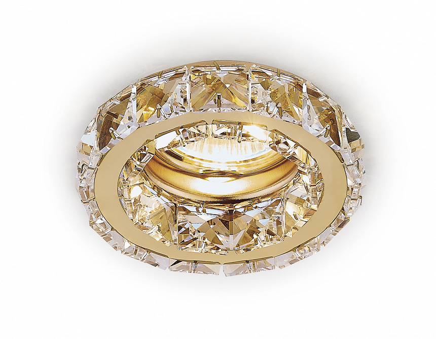 K112 CL/G золото/прозрачный хрусталь MR16