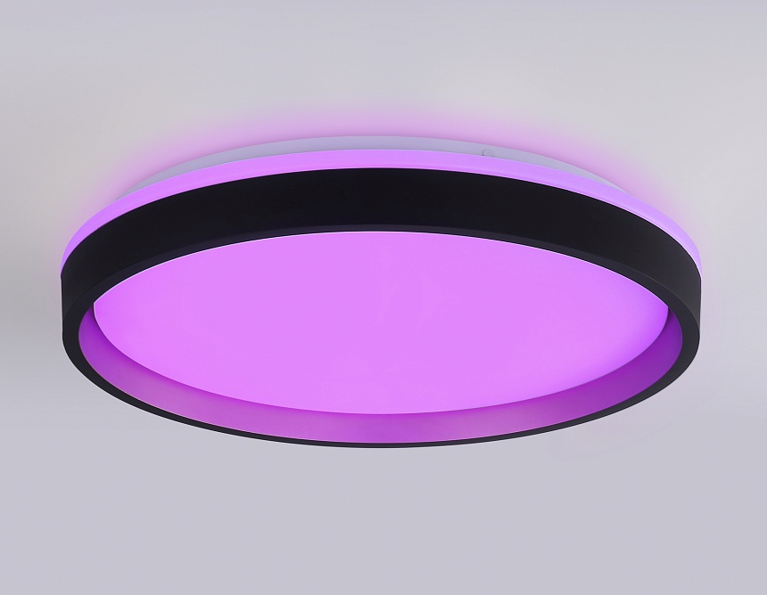 FZ610 BK/GD черный/золото IP20 66W 3000K-6500K+RGB D490*85 (ПДУ ИК)