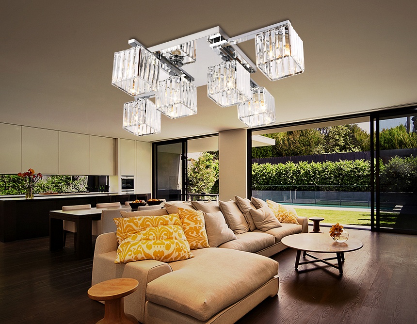 TR5215/6 CH/CL хром/прозрачный E27/6 max 40W 870*630*220