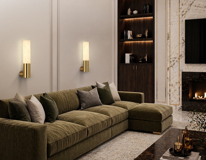 LH53688 BS/WH латунь/белый 6W 3000K 85*60*300