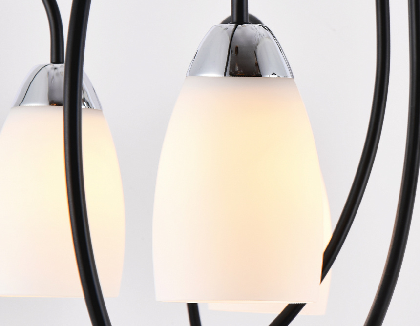 TR3121/6 BK/CH черный/хром E27 max 40W D850*480