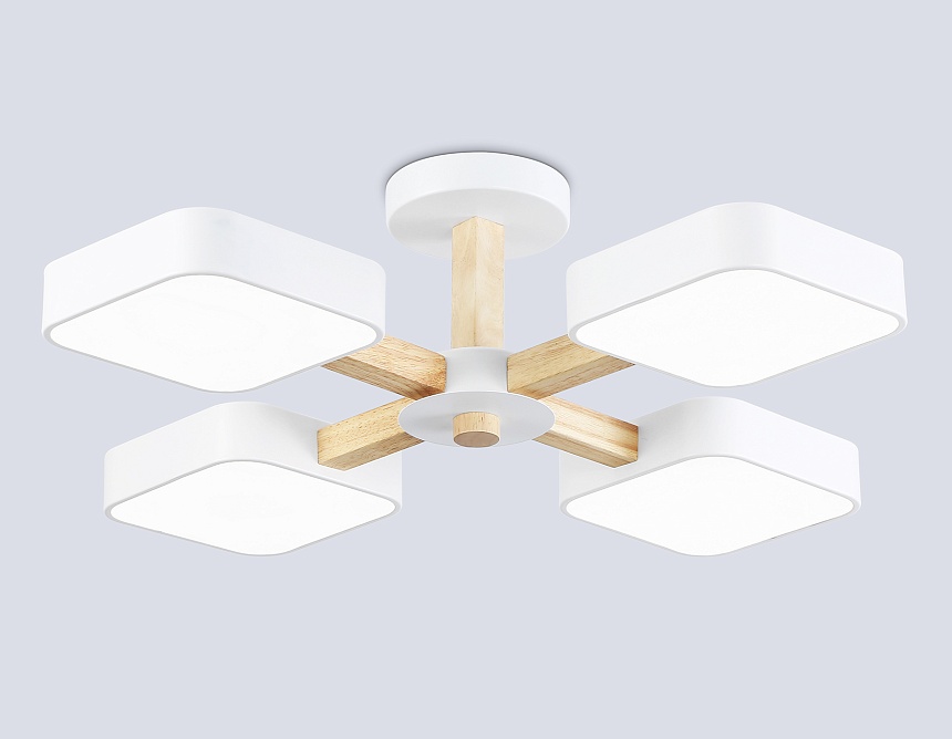 FL4879/4 WH/WD белый/дерево 72W 3000-6000K D610*160 (без ПДУ)