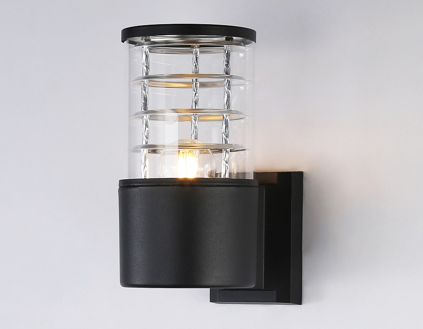 ST2522 BK/CL черный/прозрачный IP54 E27 max 11W 200*110*155