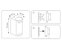 ST3744/2 BK черный IP54 GU10/2 max 35W 150*68*92