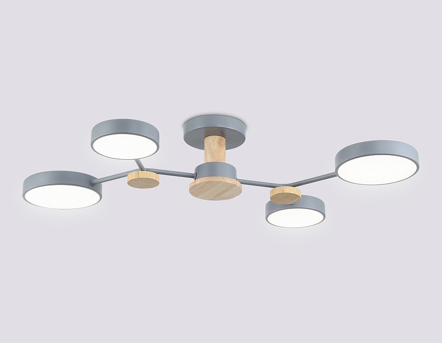 FL4859/4 GR/WD серый/дерево 60W 3000-6000K 700*400*120 (без ПДУ)