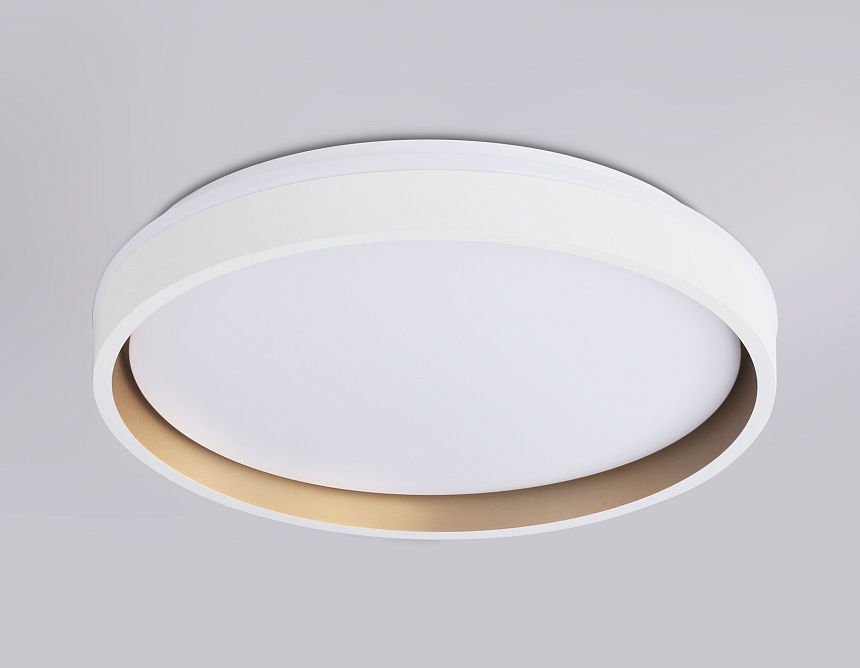 FZ601 WH/GD белый/золото IP20 46W 3000K-6500K+RGB D390*80 (ПДУ ИК)