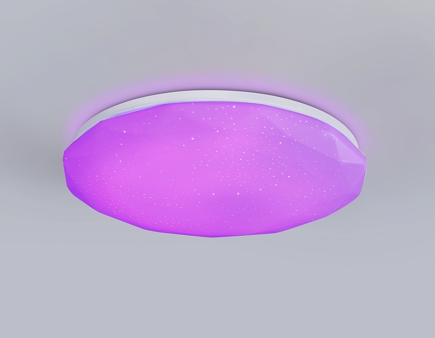 FZ417 WH белый IP20 46W 3000K-6500K+RGB D380*60 (ПДУ ИК)