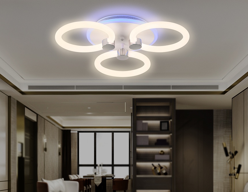 FA3838/3 WH белый 42W 3000K-6400K+RGB D458*80 (ПДУ РАДИО 2.4G)