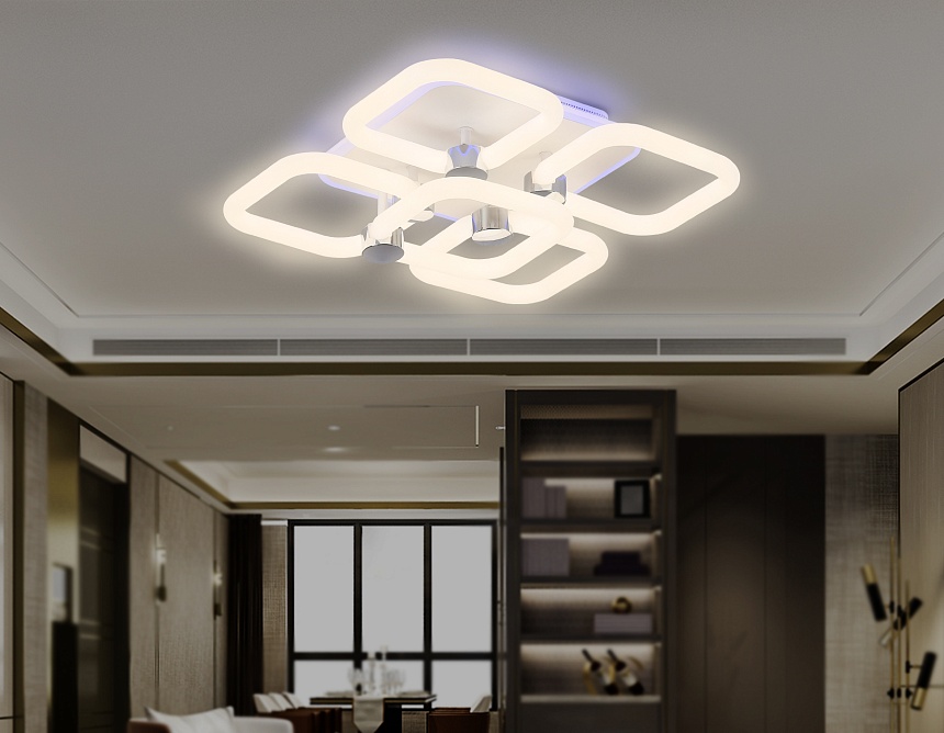 FA3861/4+1 WH белый 70W 3000K-6400K+RGB 400*400*115 (ПДУ РАДИО 2.4G)